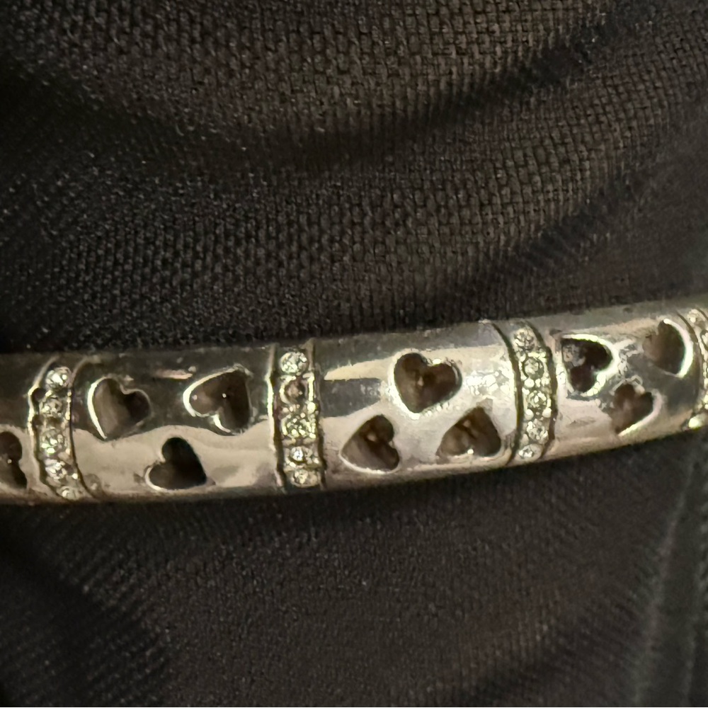 Brighton Bangle Bracelet-Hearts & Rhinestones